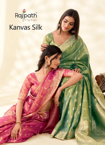 Kanvas Silk By Rajpath Tissue Linen Fancy Sarees Bulk Orders In India